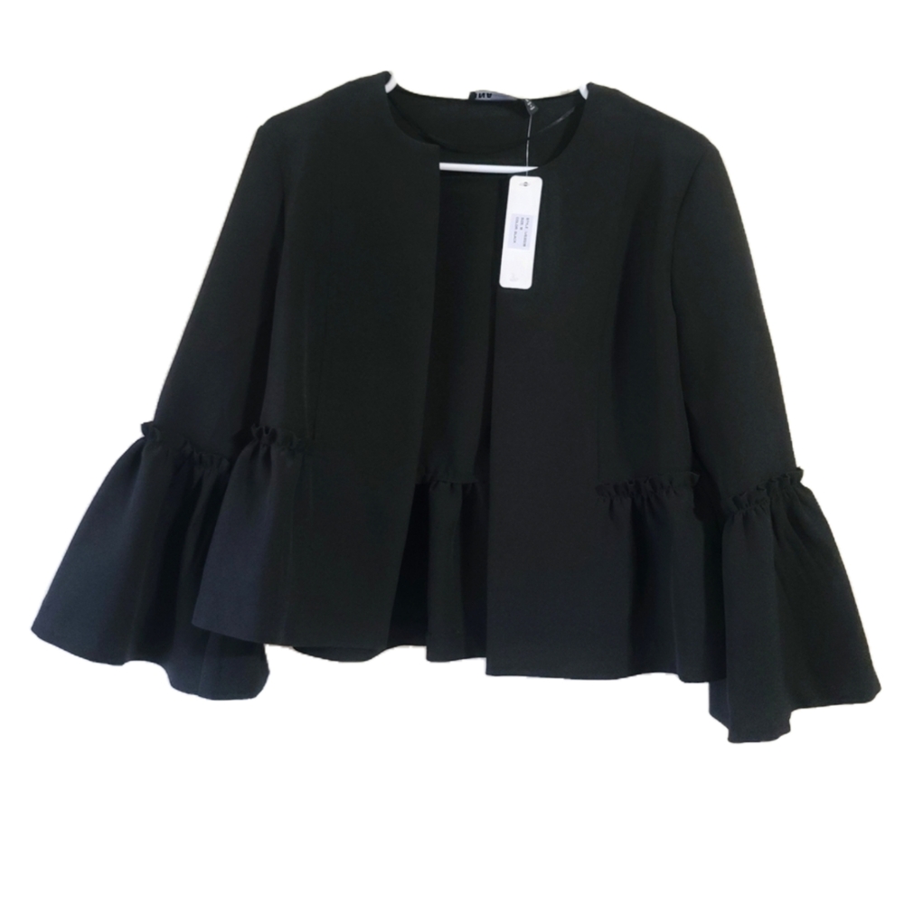 Ina Black Cape Jacket